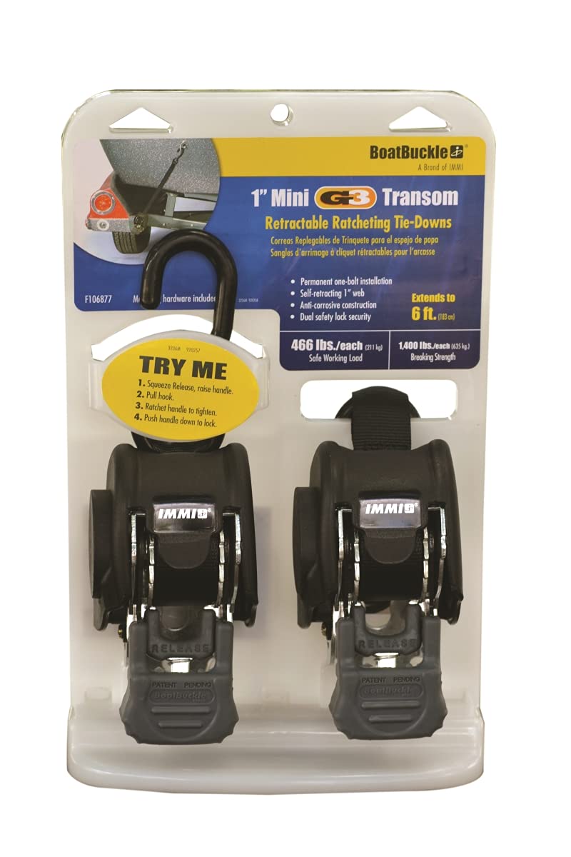 BOATBUCKLE Mini G3 retrattile specchio di poppa Tie-Down