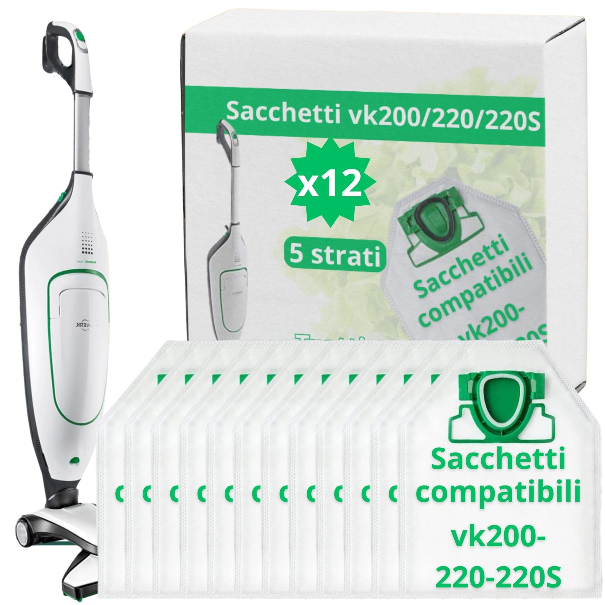 Namai - Set 12 Sacchetti Folletto VK200 e VK220s