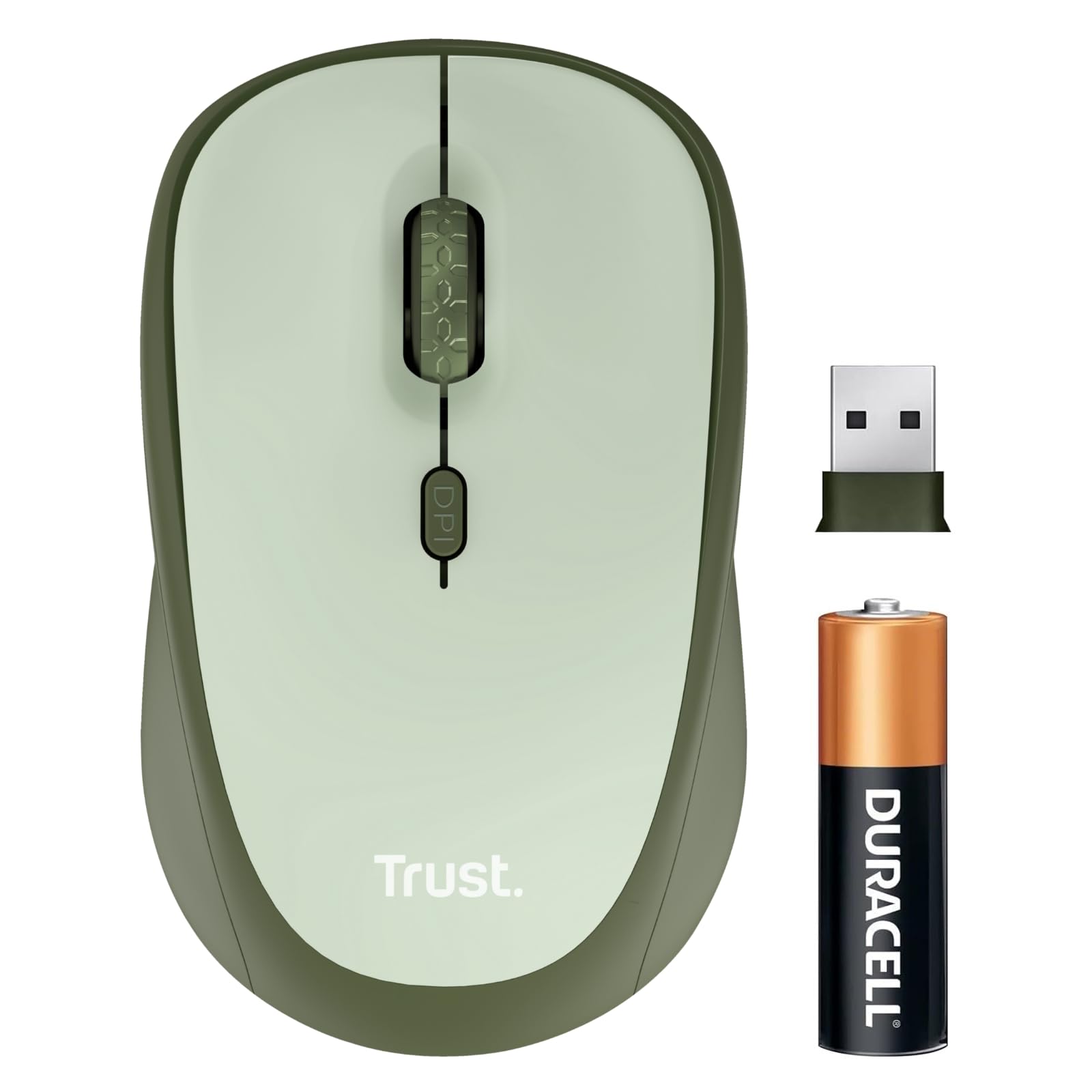 Trust Yvi+ Mouse Wireless Silenzioso, Verde