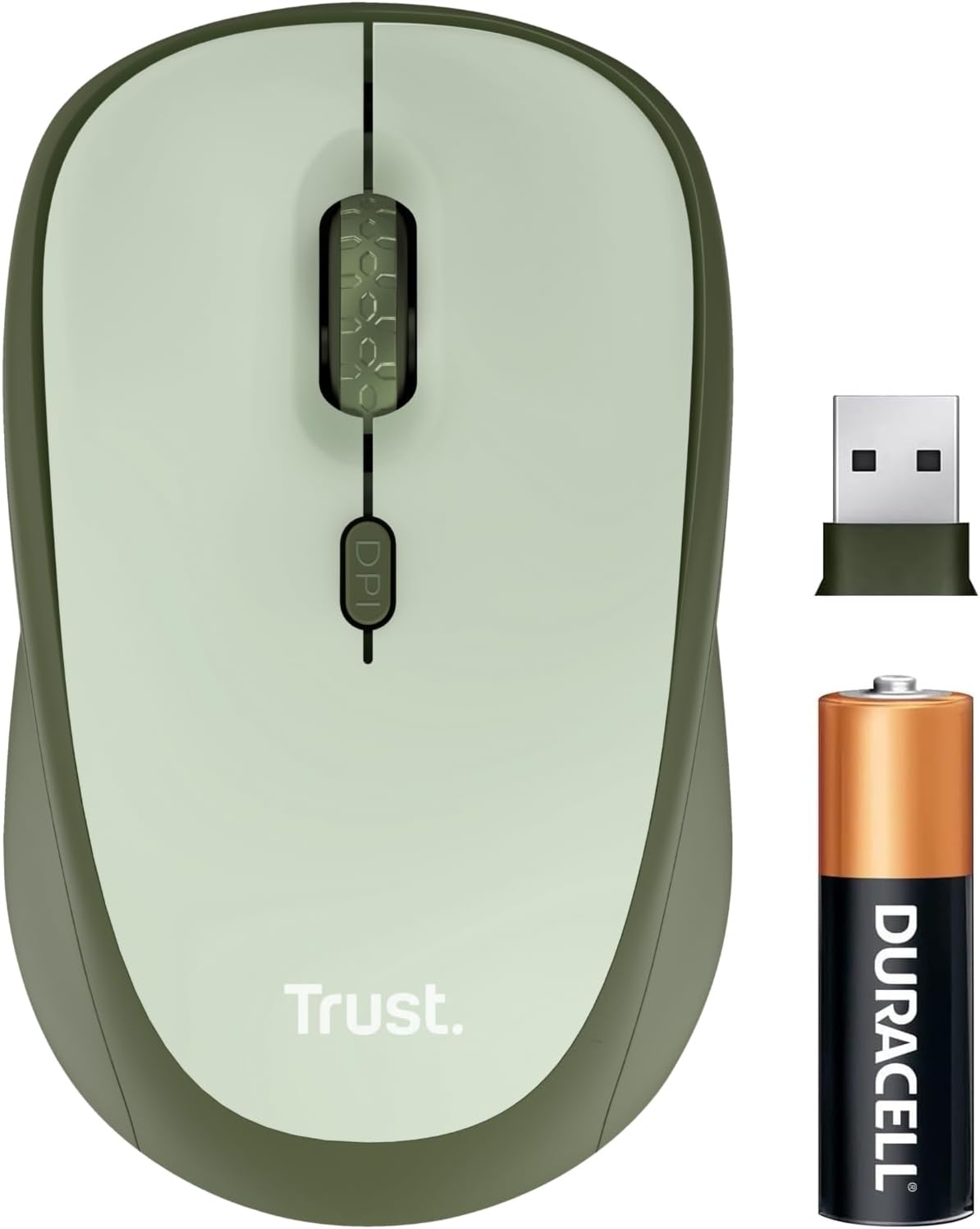 Trust Yvi+ Mouse Wireless Silenzioso, Verde - immagine 1