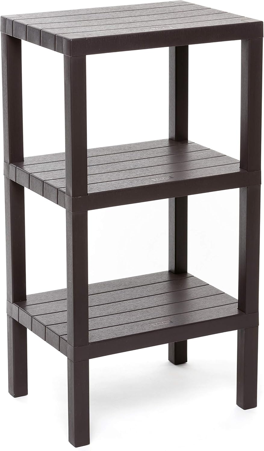 Tatay Scaffale Bagno a 3 Ripiani, Marrone - immagine 1