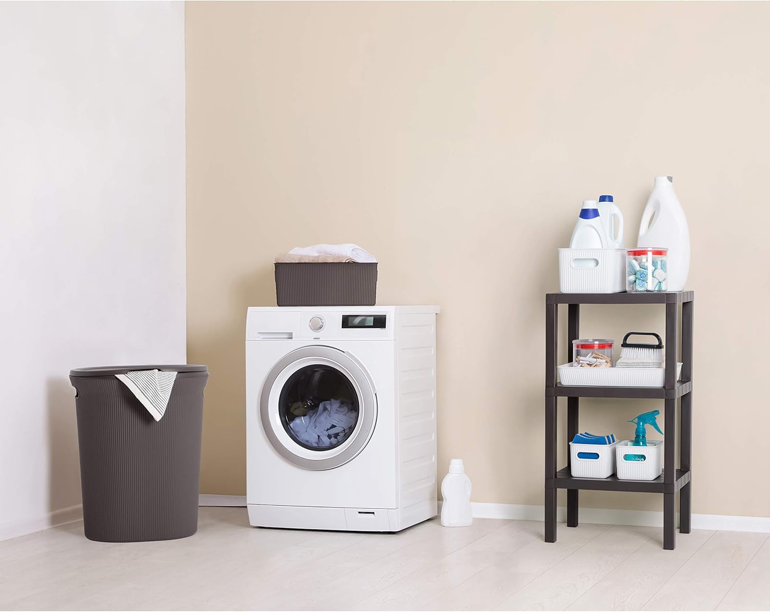 Tatay Scaffale Bagno a 3 Ripiani, Marrone - immagine 5