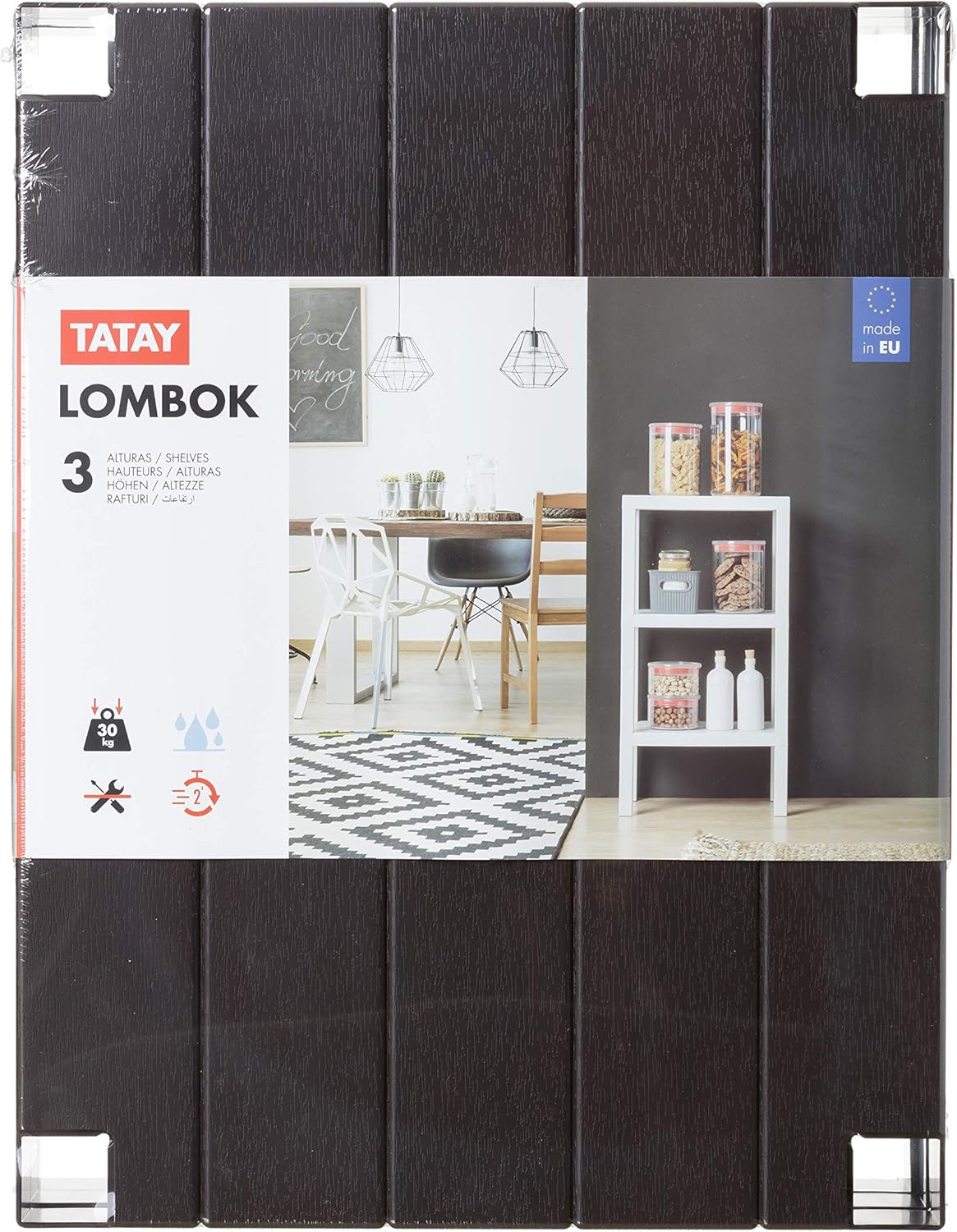 Tatay Scaffale Bagno a 3 Ripiani, Marrone - immagine 6