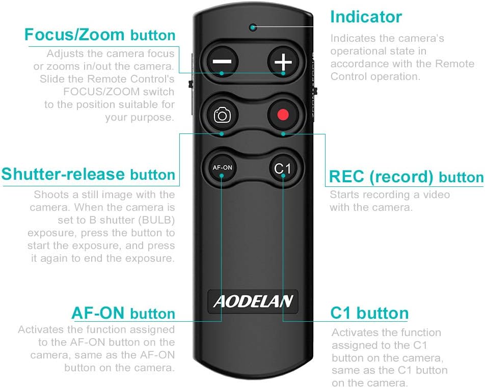 Aodelan Telecomando a Distanza per Fotocamera Sony - immagine 6