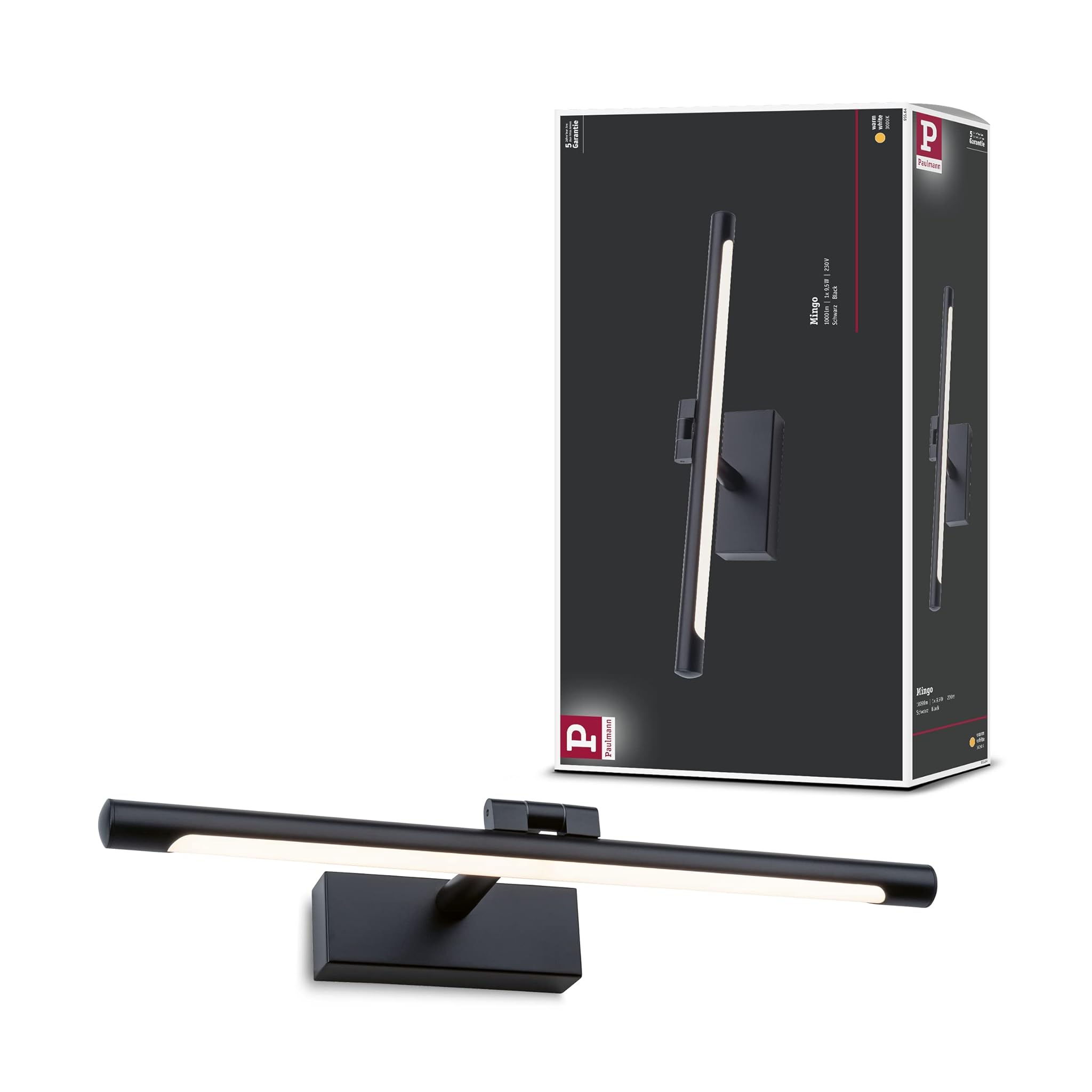 Paulmann 95564 Luce LED Mingo 400mm, Nero