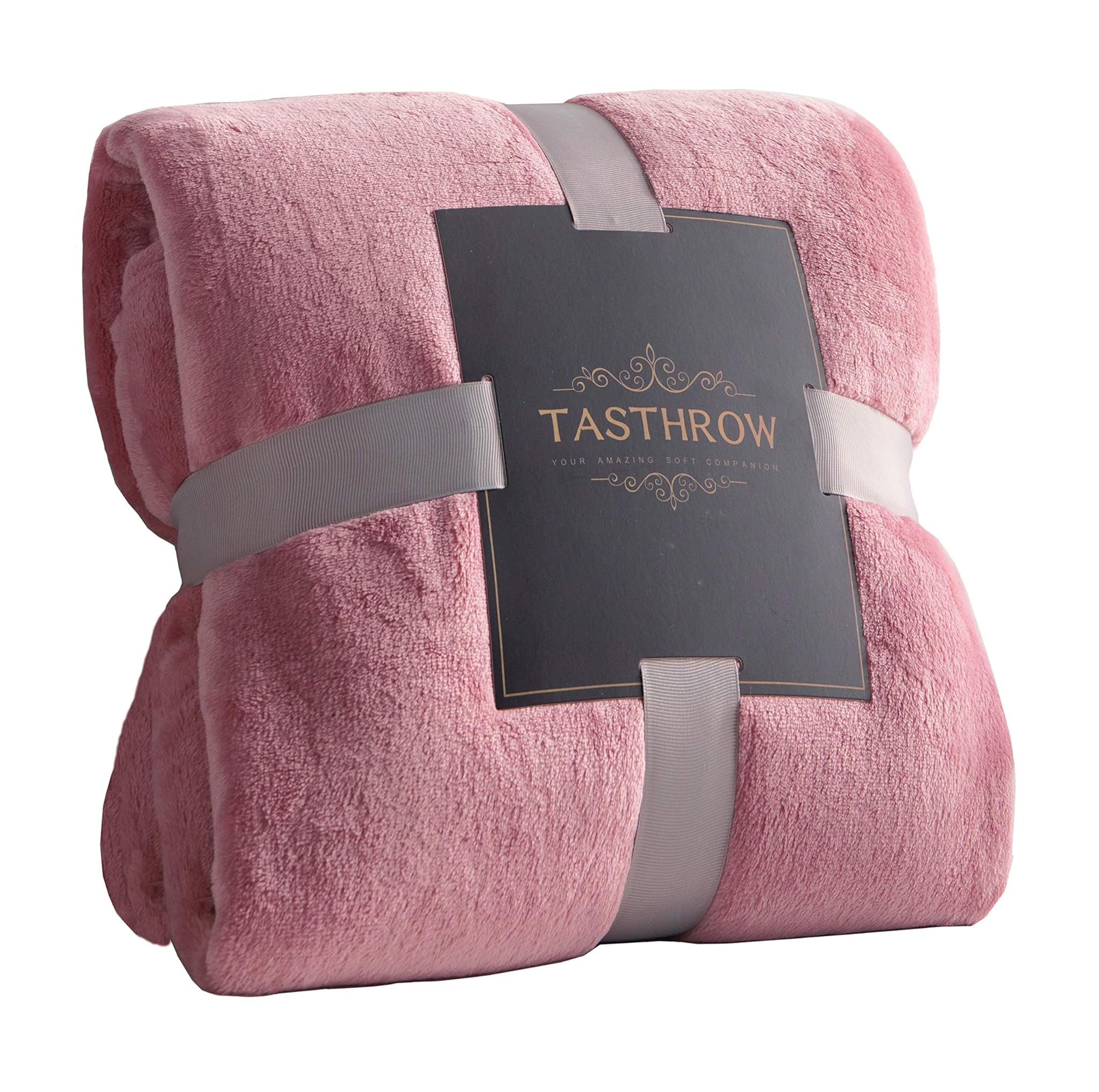 Tasthrow Coperta Vellutata in Pile 130x180cm, Rosa