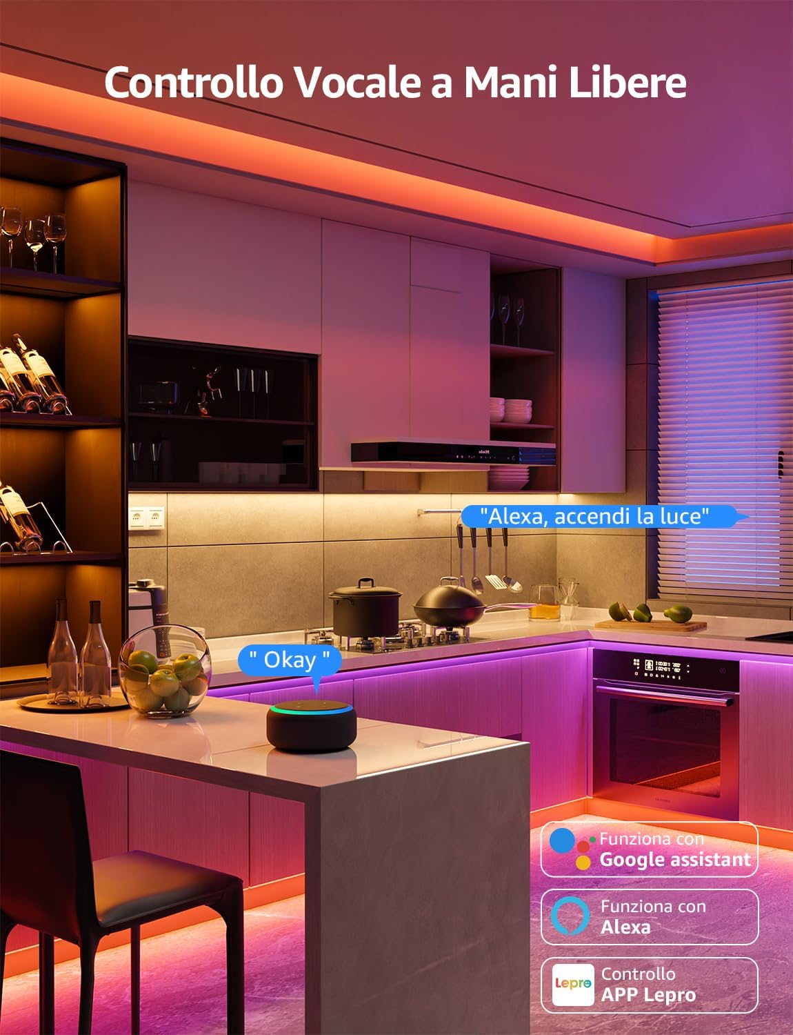 Lepro SE1 AI Smart Striscia LED RGB 20M - immagine 2