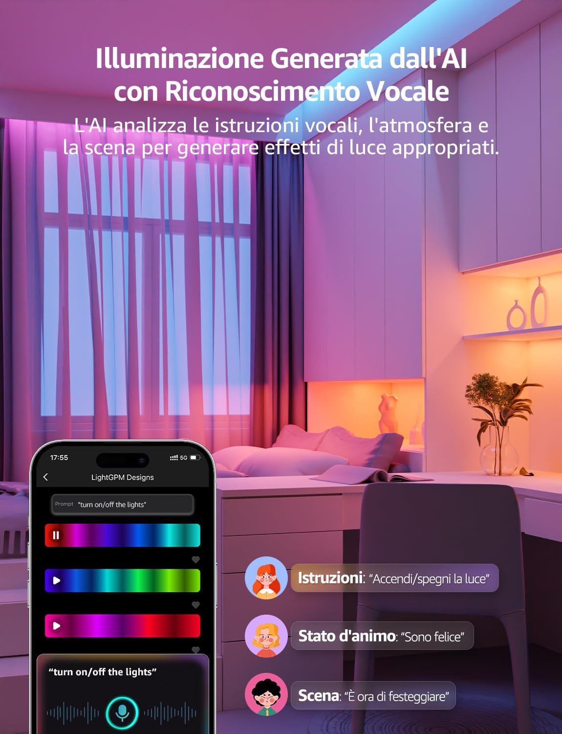 Lepro SE1 AI Smart Striscia LED RGB 20M - immagine 7