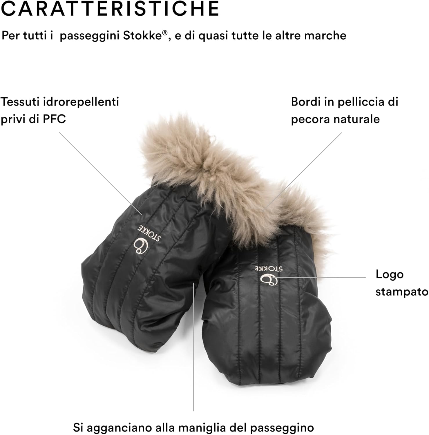 STOKKE Moffole per Passeggino - Nero Onice - immagine 2