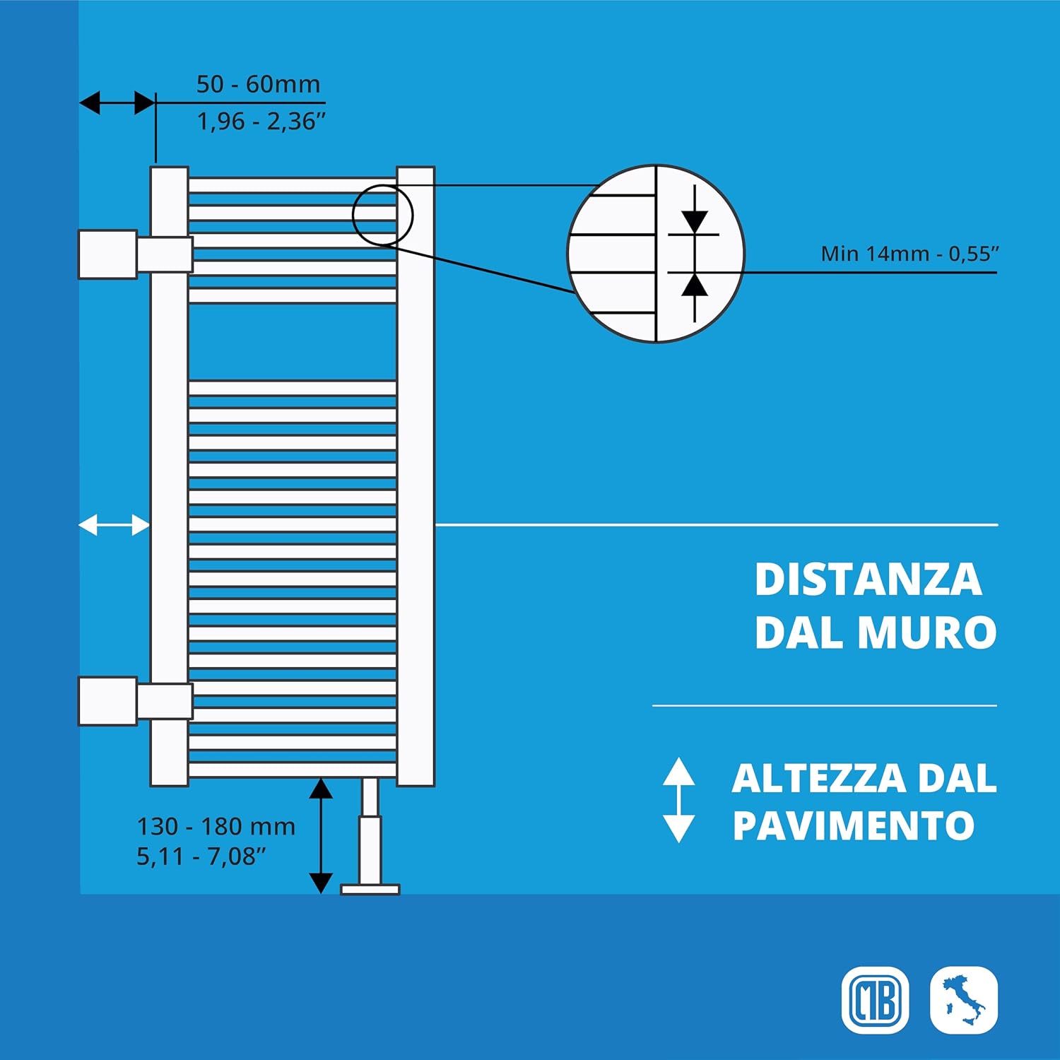 Mensole per Fissaggio Radiatori Scaldasalviette Cromato - immagine 4