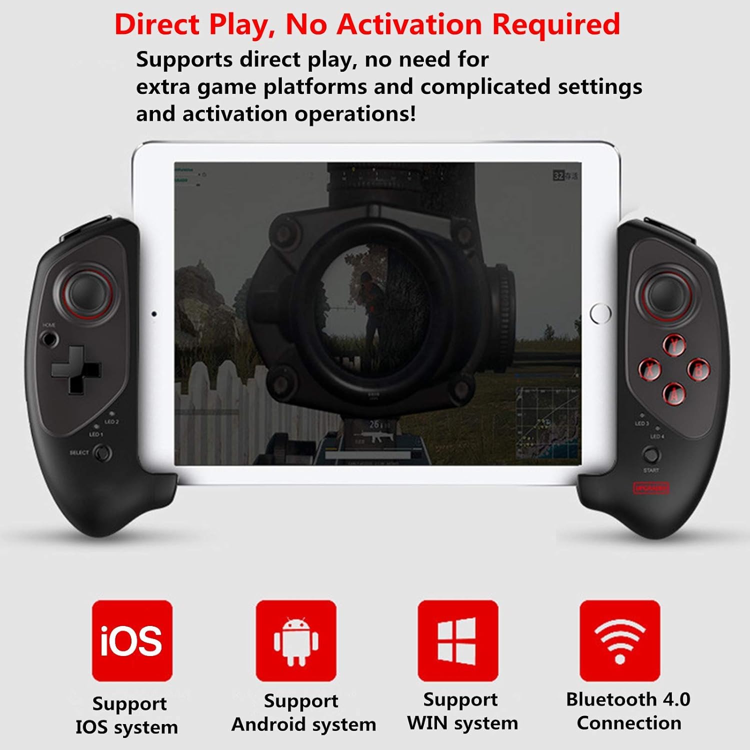 Denash Controller di Gioco Gamepad Wireless Telescopico - immagine 4