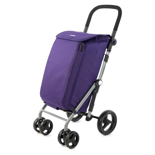 Carlett Lite Duo Lett430 - Carrello Spesa Pieghevole, Viola
