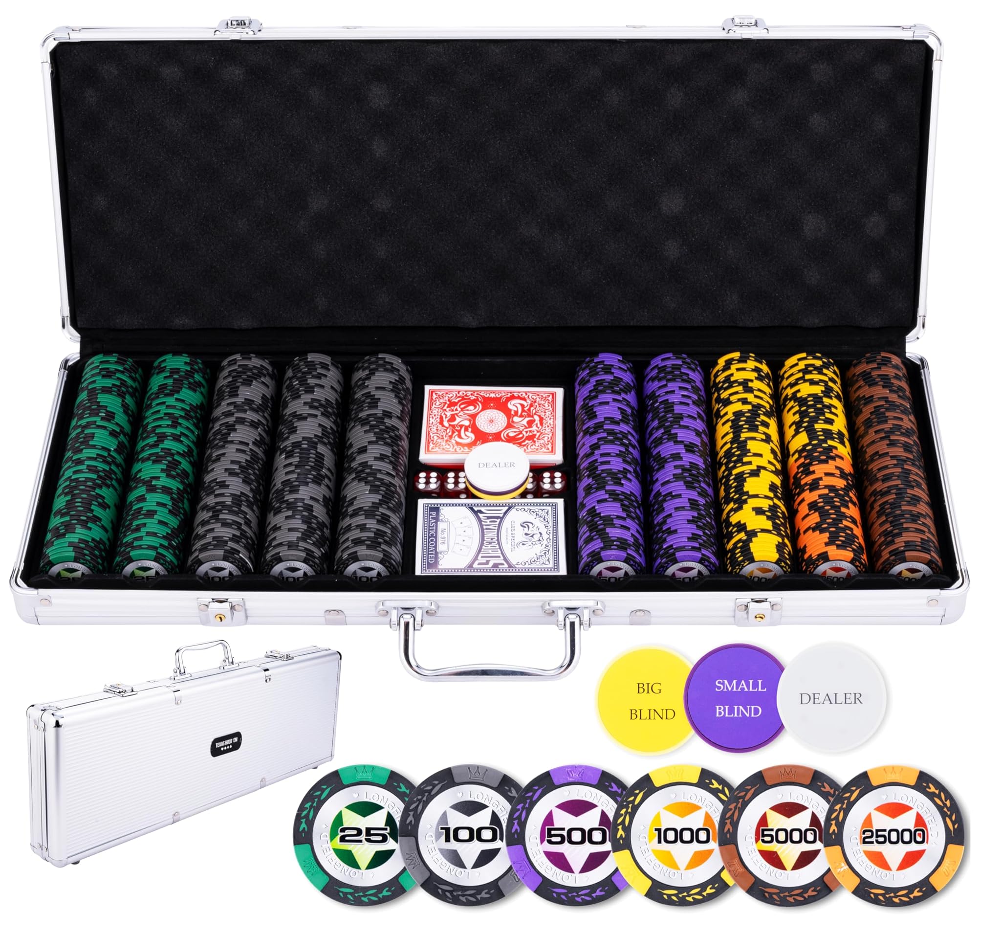 Engelhart 320921 - Set di Poker in Valigetta di Metallo