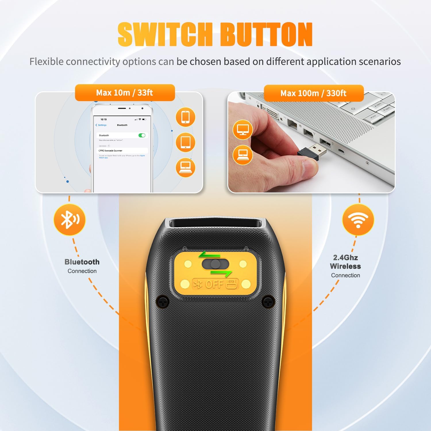 Netum Scanner QR CS7501 - Lettore Codici a Barre Bluetooth - immagine 8