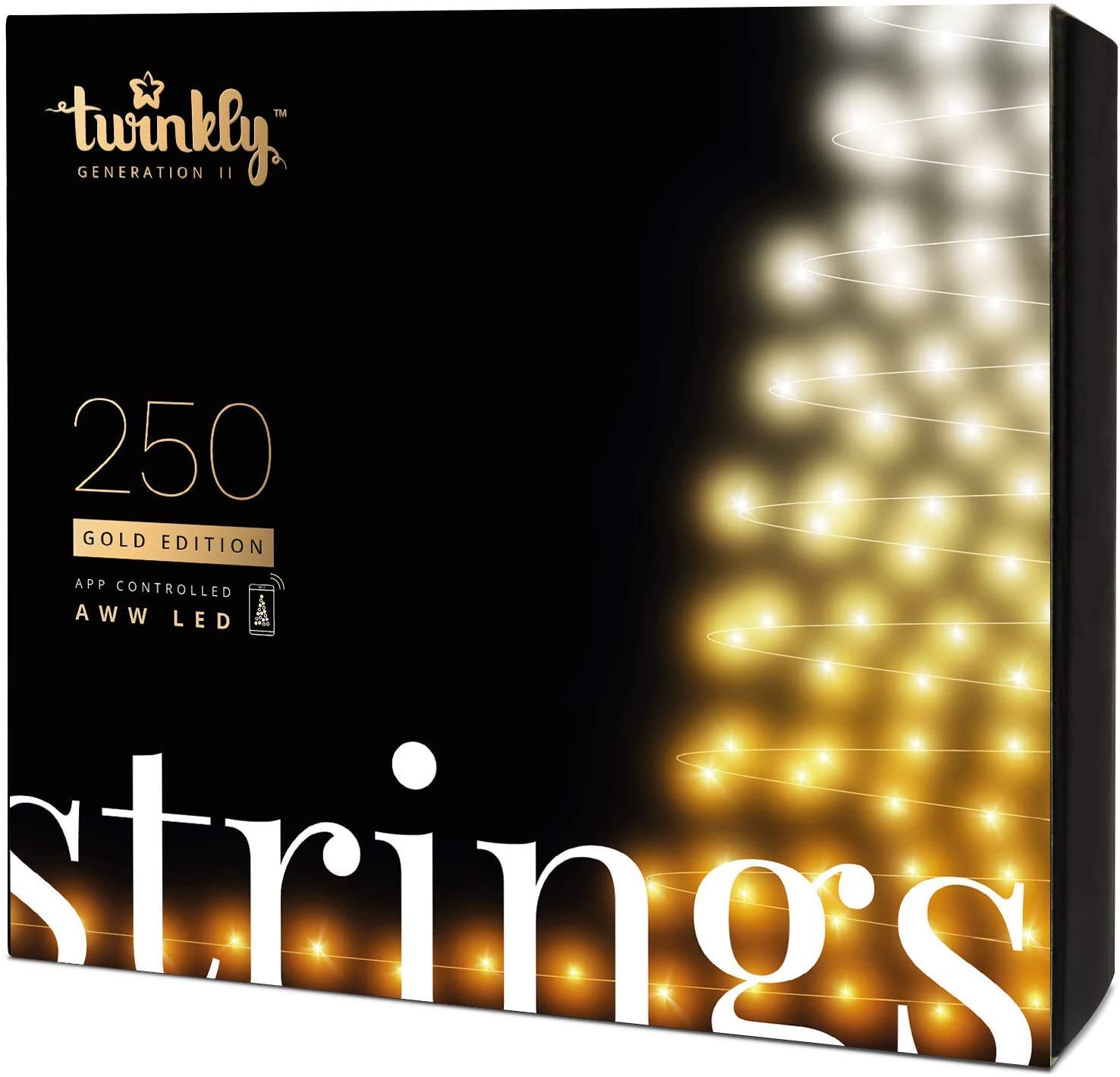 Twinkly Strings 250 LED Bianchi - Striscia Luci Smart 20m