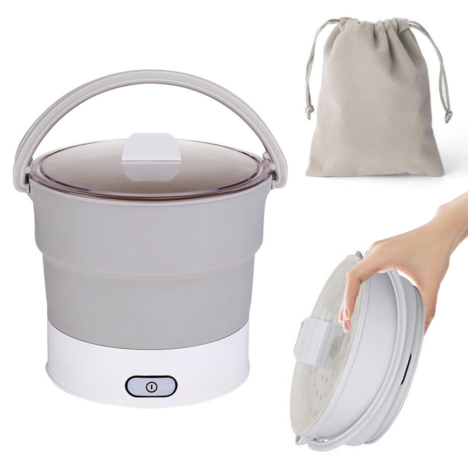 Ceiever Pentola Elettrica Pieghevole da Viaggio 1L