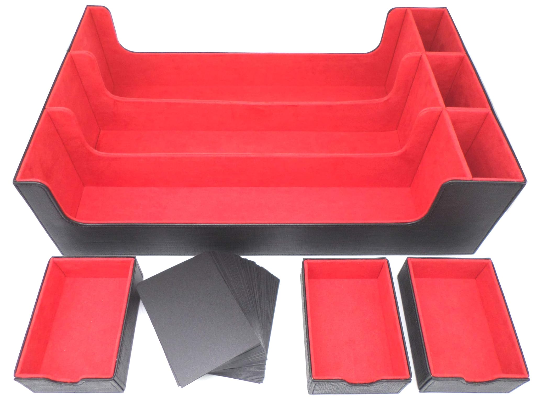 Docsmagic.de Premium 3-Row Storage Box Nero/Rosso