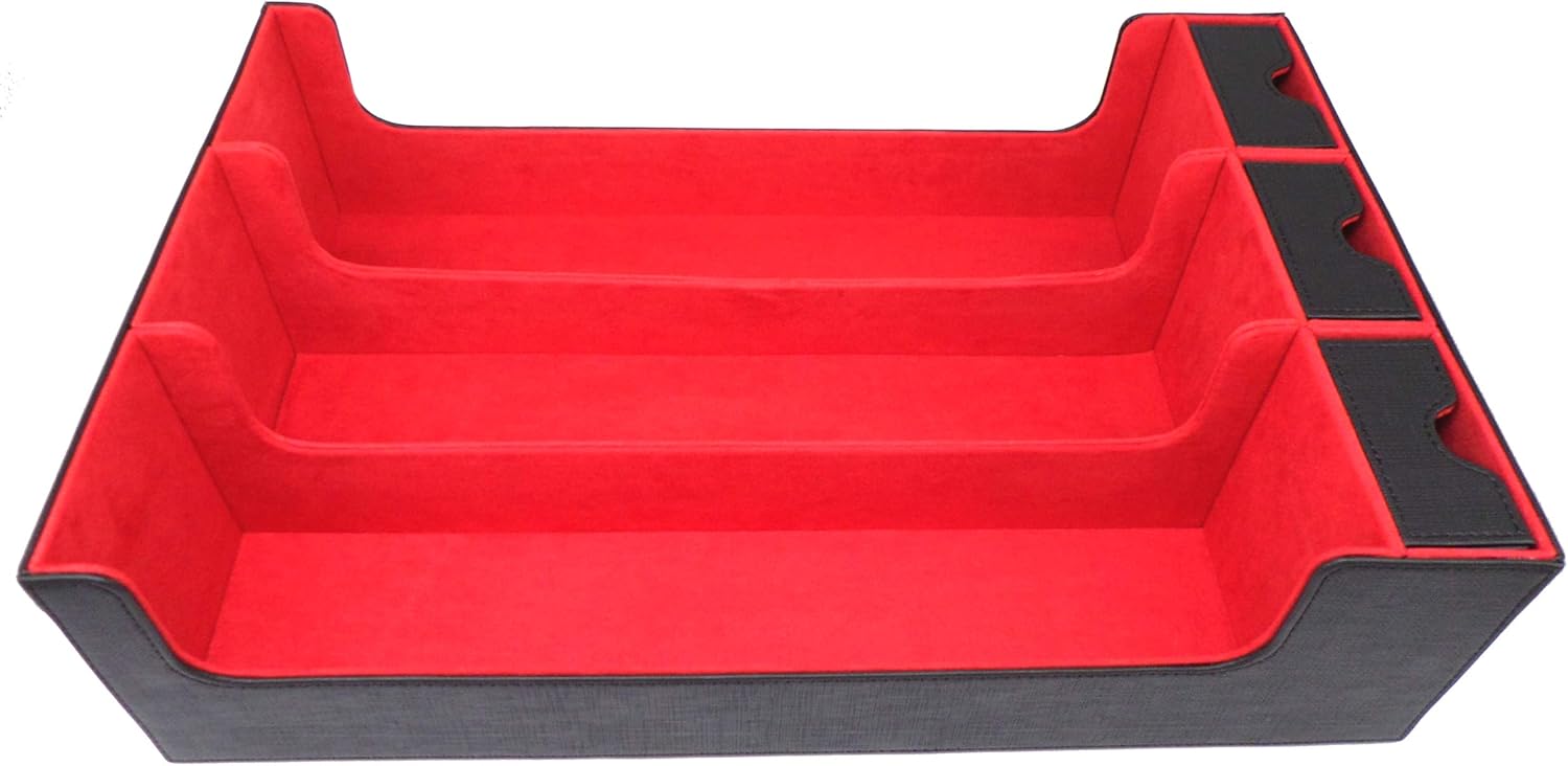 Docsmagic.de Premium 3-Row Storage Box Nero/Rosso - immagine 4