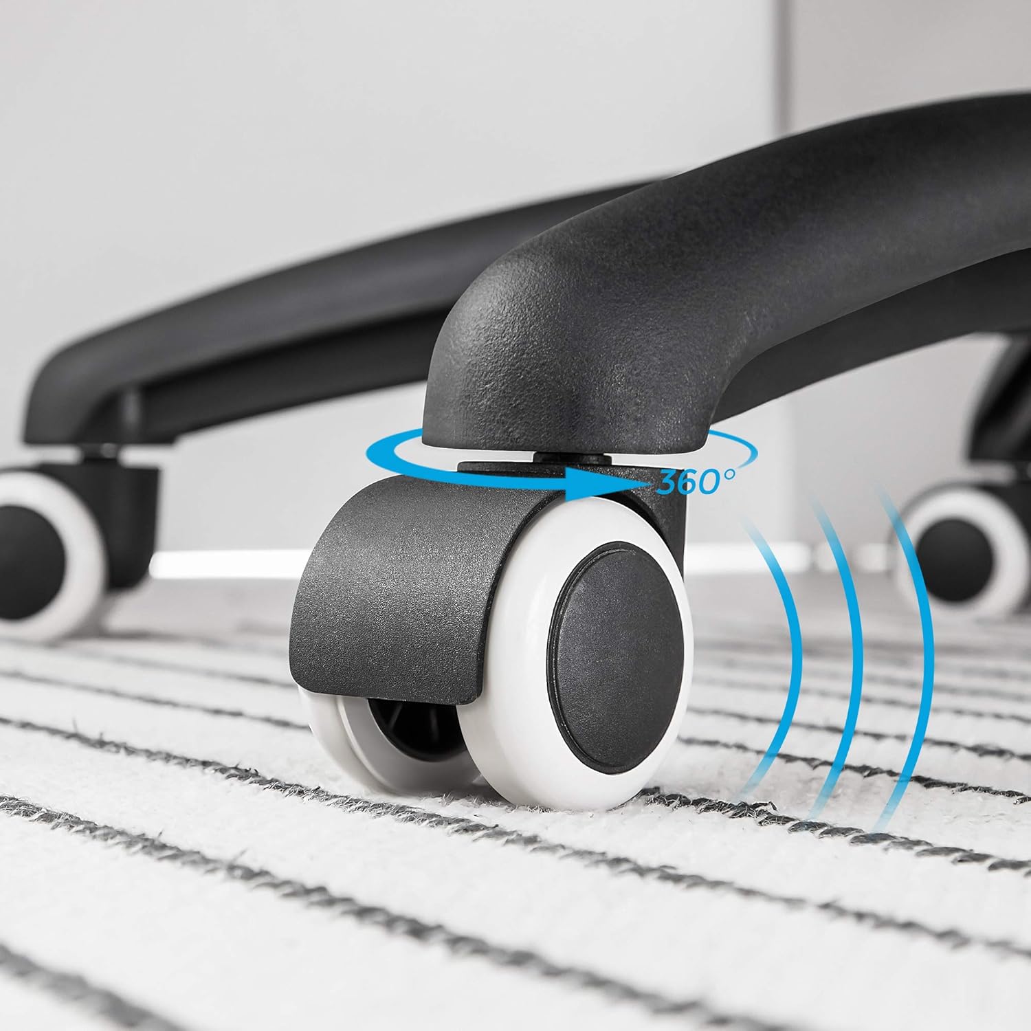 Songmics OBG56BW - Poltrona Girevole da Ufficio, Nero - immagine 8