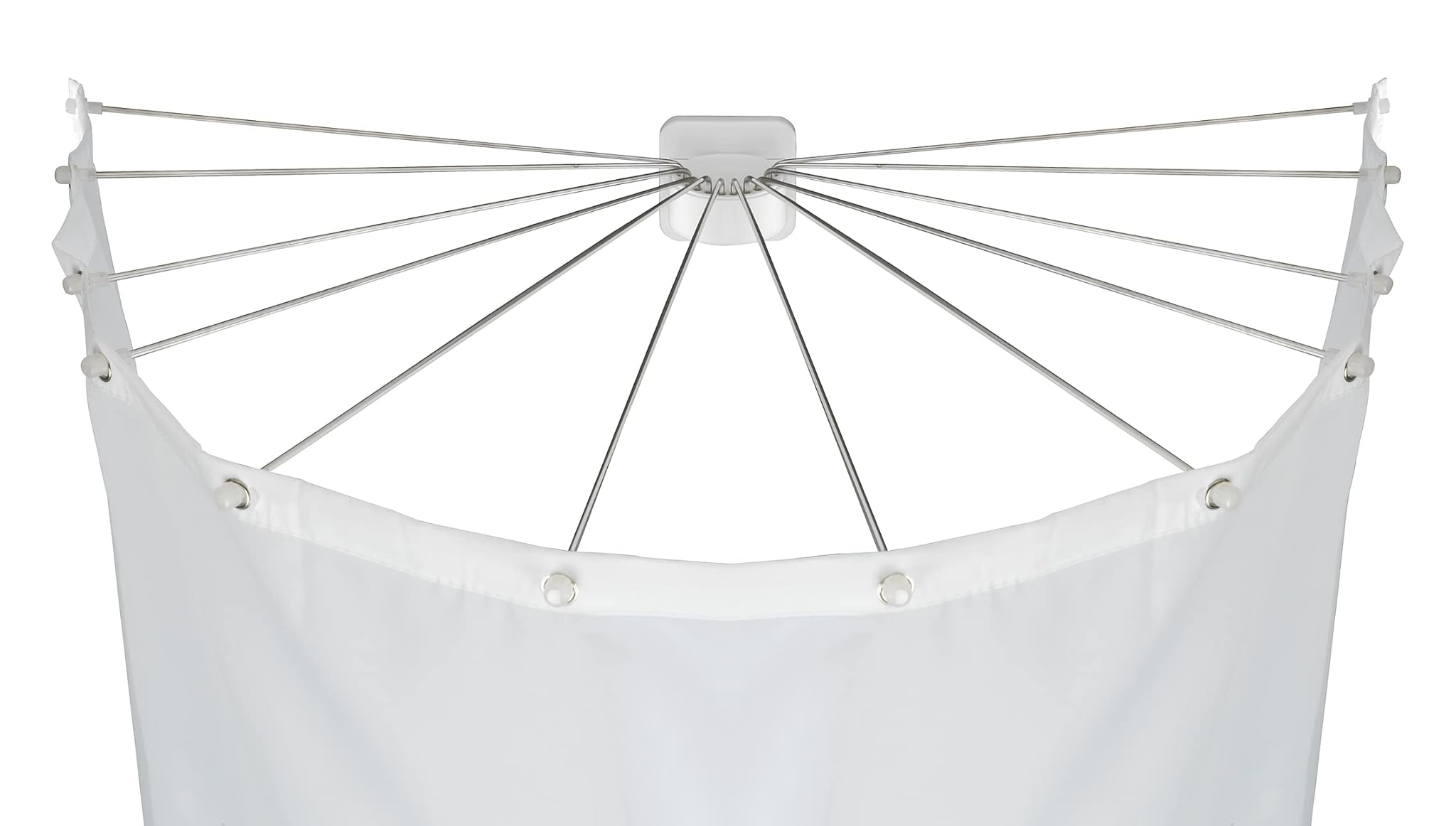 Wenko Telaio Pieghevole per Tenda Doccia, Bianco