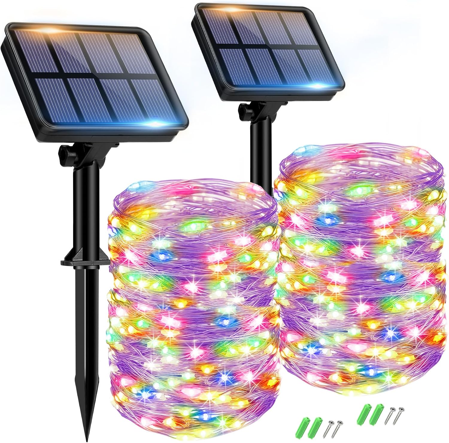 Btfarm 2 Pacchi Luci Solari Esterno 15+2M 150 LED - immagine 1