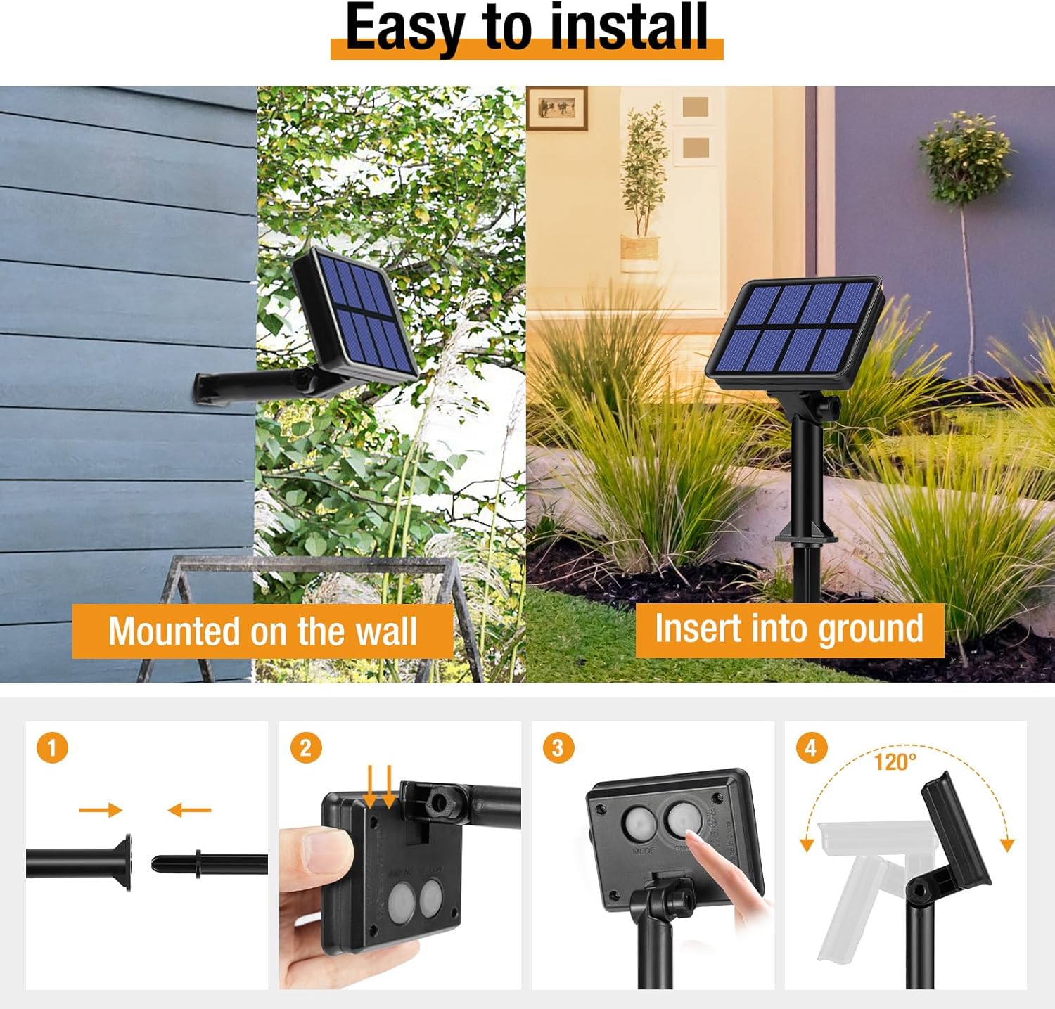 Btfarm 2 Pacchi Luci Solari Esterno 15+2M 150 LED - immagine 6