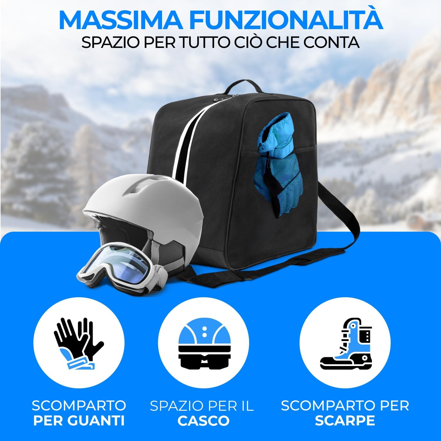 Styngard Borsa Porta Scarponi 38L Modello Cortina - immagine 2
