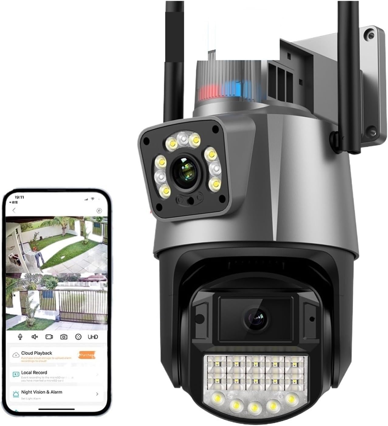 Squado Telecamera di Sicurezza PTZ Esterna 4K 8MP