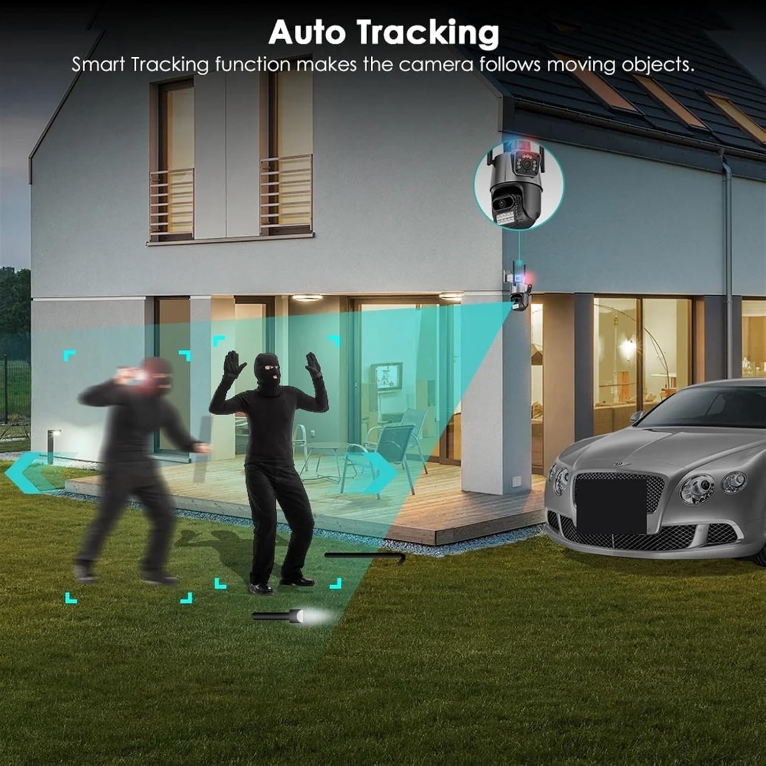 Squado Telecamera di Sicurezza PTZ Esterna 4K 8MP - immagine 2