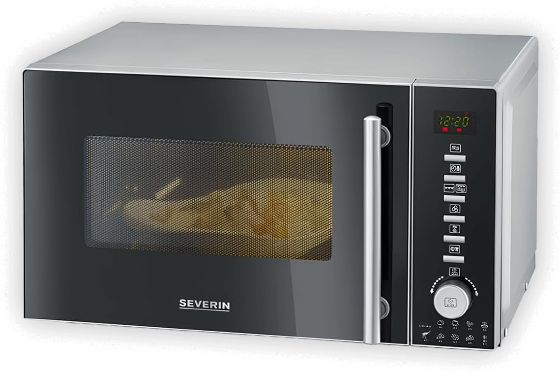 Severin Microonde 3 in 1 con Grill e Aria Calda, Nero - immagine 1