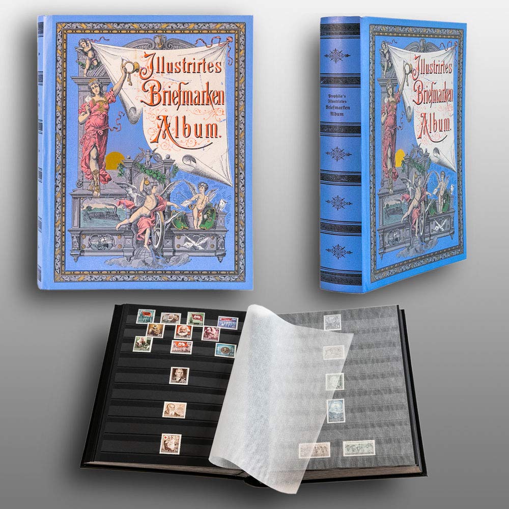 Prophila Collection Francobolli Album nostalgici II, 60 Pagine, Interno Nero