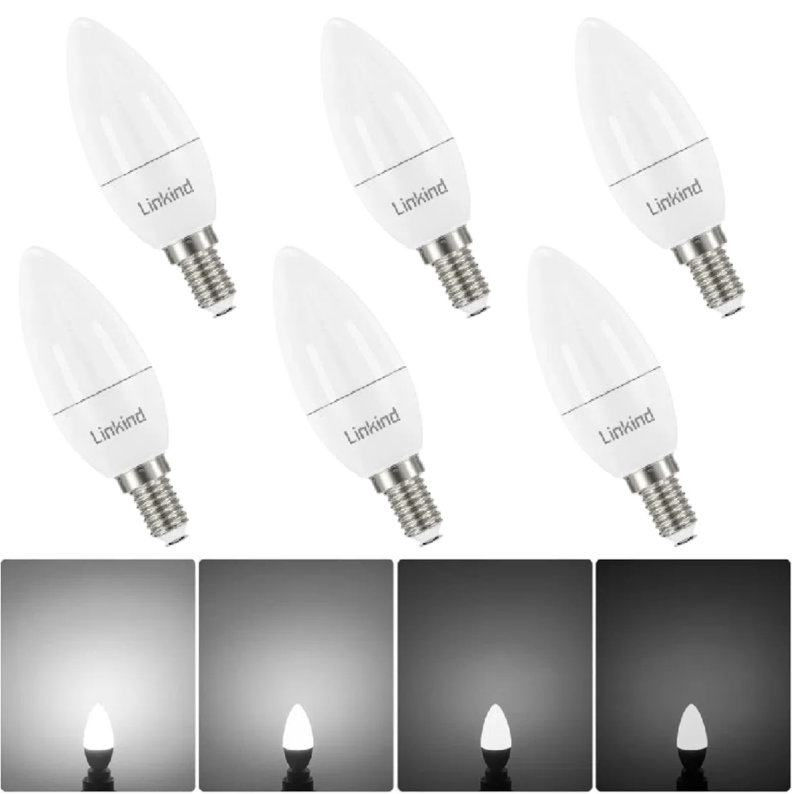 Linkind Lampadine LED E14 B35 Candela 5W (6pz)