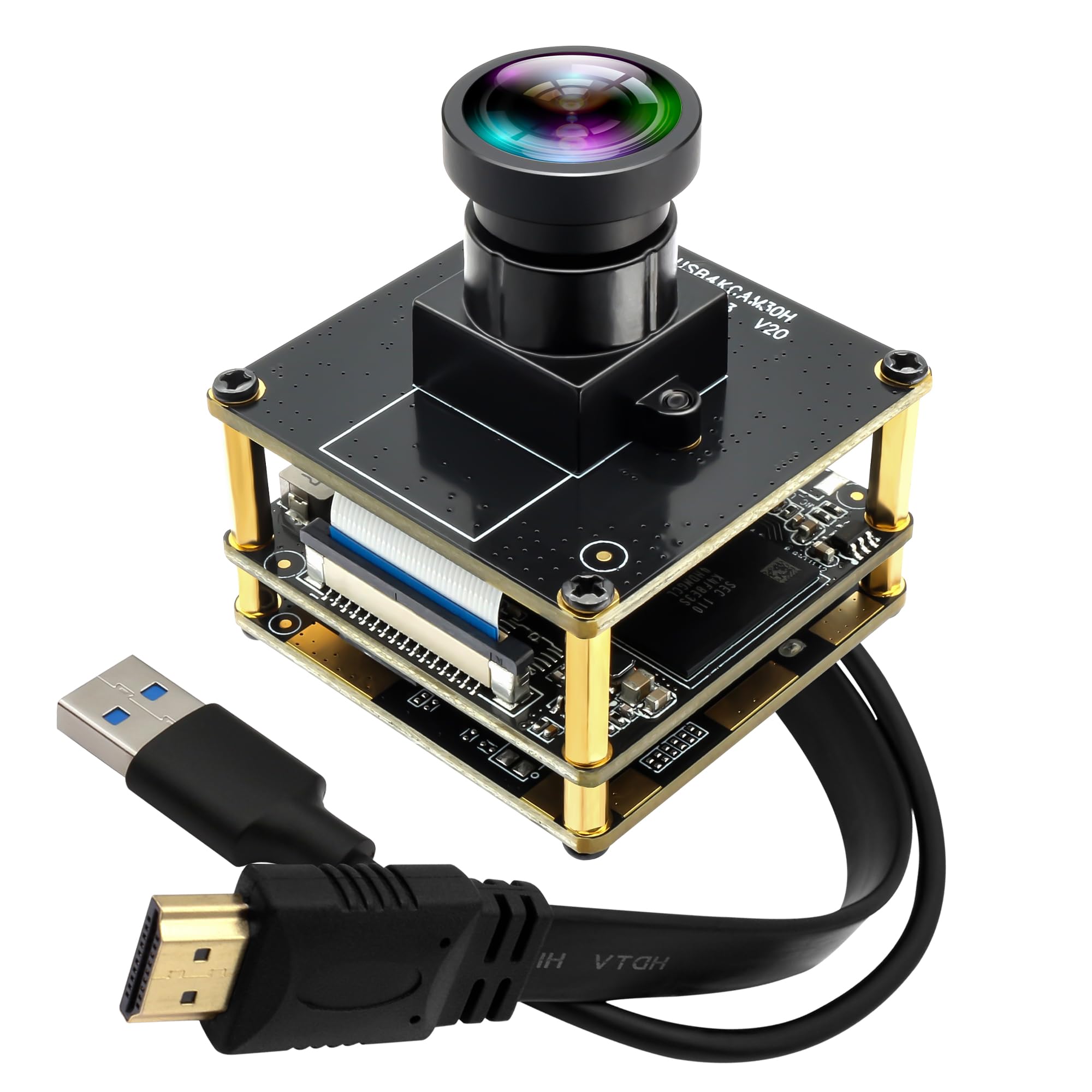 Elp Telecamera HDMI 4K 60FPS Webcam 120°