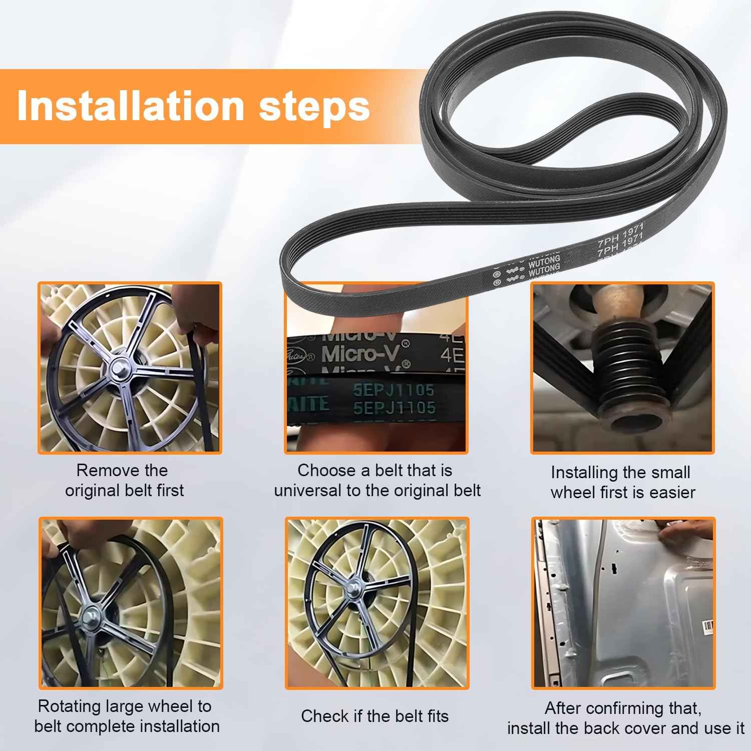 Cinghia Asciugatrice Poly-V 1971 PH 7 - immagine 5