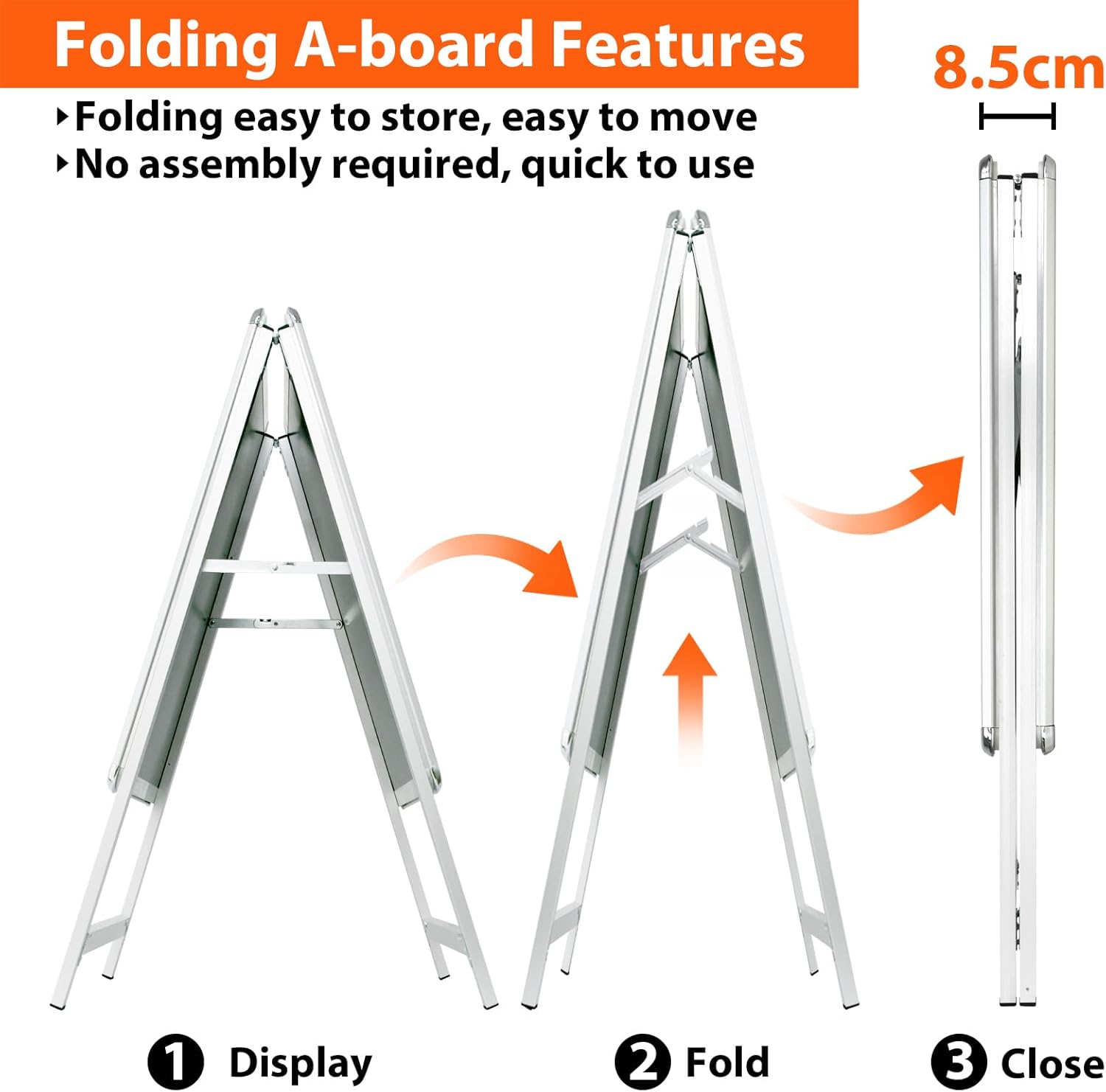 Wiigo Cornice Pubblicitario A1 in Alluminio, Argento - immagine 3