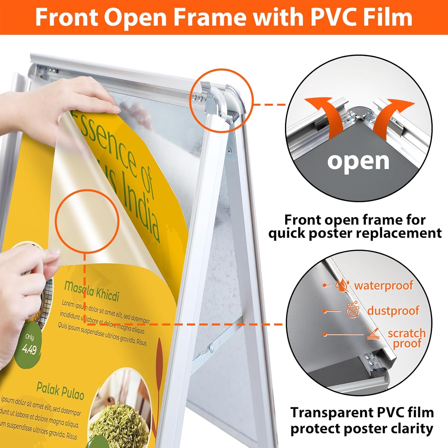 Wiigo Cornice Pubblicitario A1 in Alluminio, Argento - immagine 5