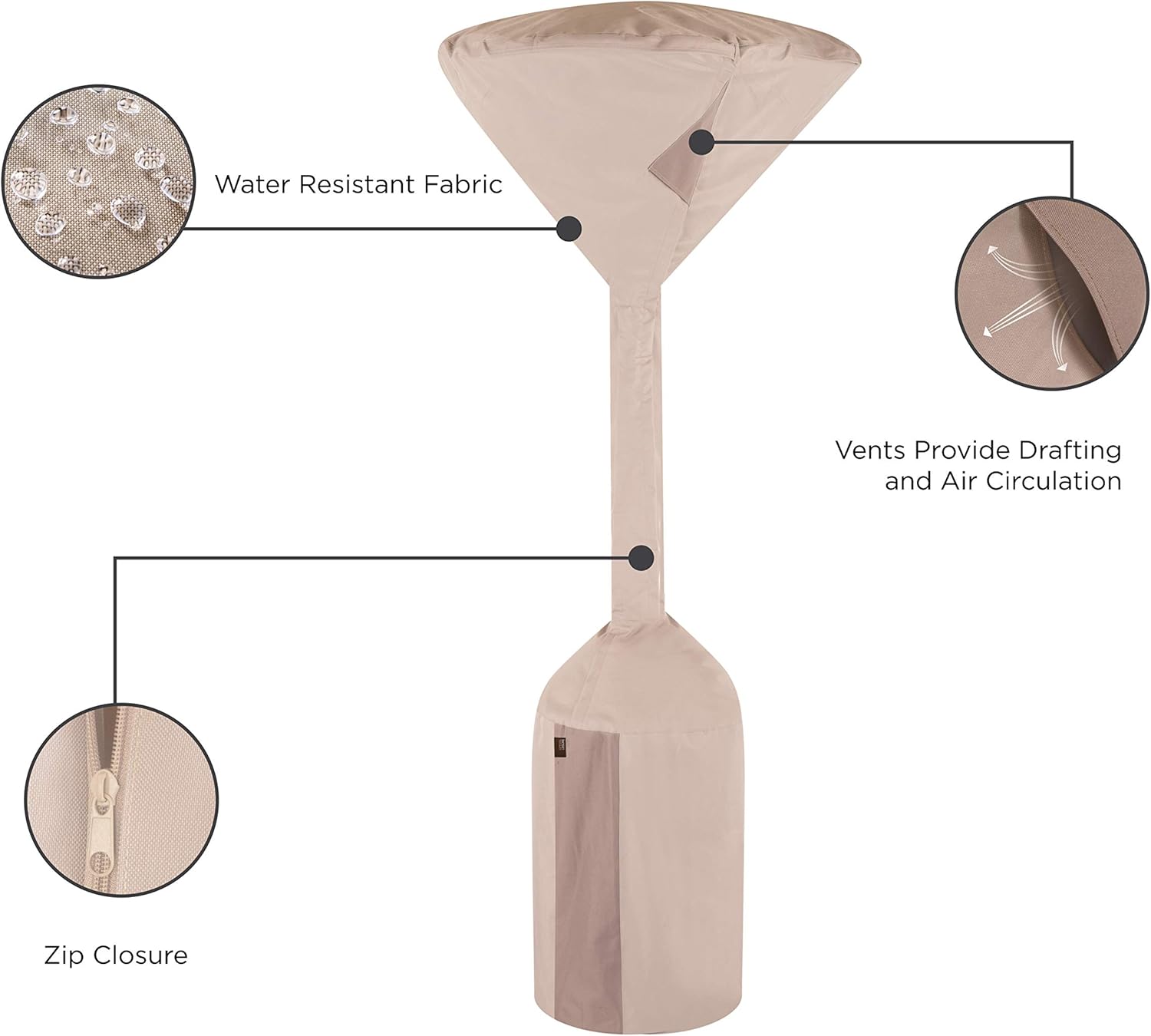 Modern Leisure Monterey - Riscaldatore da Giardino, Kaki/Fossile - immagine 3