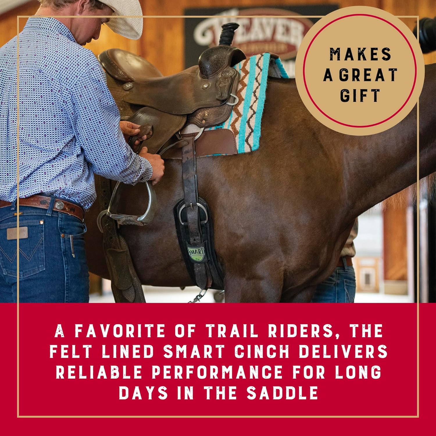 Weaver Equine Sottopancia Dritto per Cavallo, Nero - immagine 4