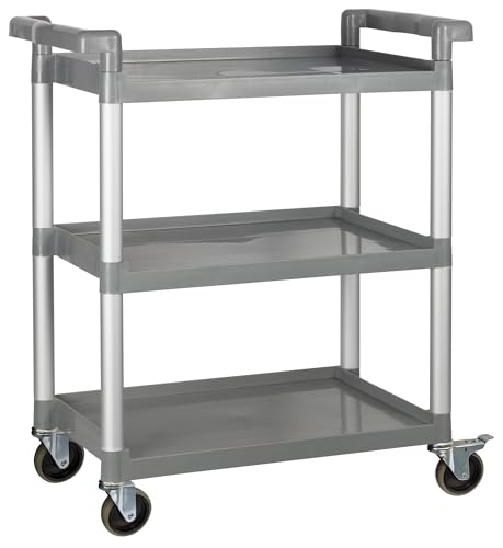 Winco Utility Cart UC-2415G, Plastica, Grigio