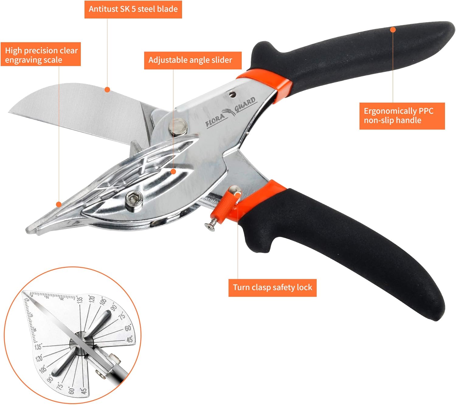 Flora Guard Forbici per Tagli Obliqui 45-135 Gradi - immagine 3