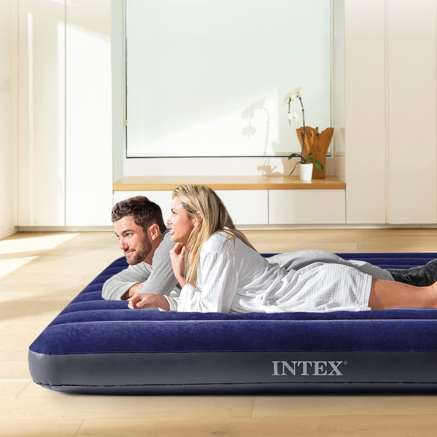 Intex 64765 - Materasso Gonfiabile Matrimoniale Blu - immagine 7