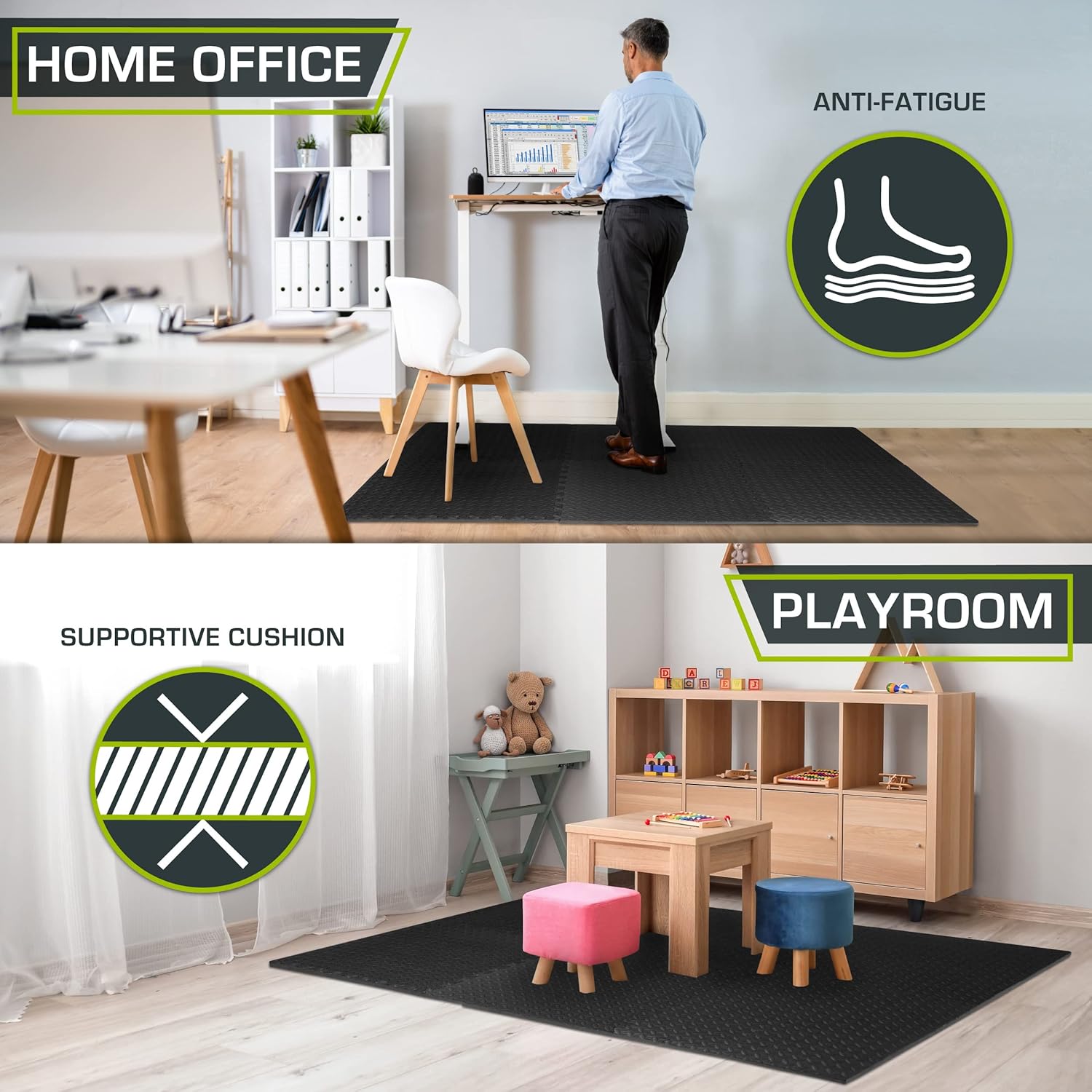 Prosourcefit Exercise Puzzle Mat - Tappeto in Schiuma EVA - immagine 4