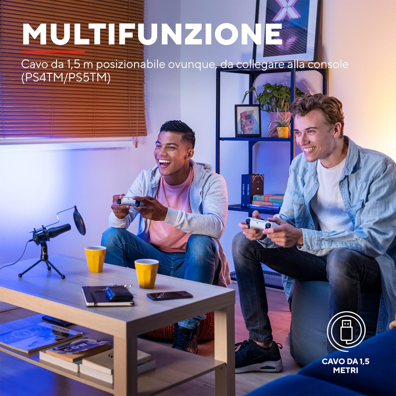 Trust Gaming GXT 232 Mantis - Microfono USB per Streaming, Nero - immagine 5