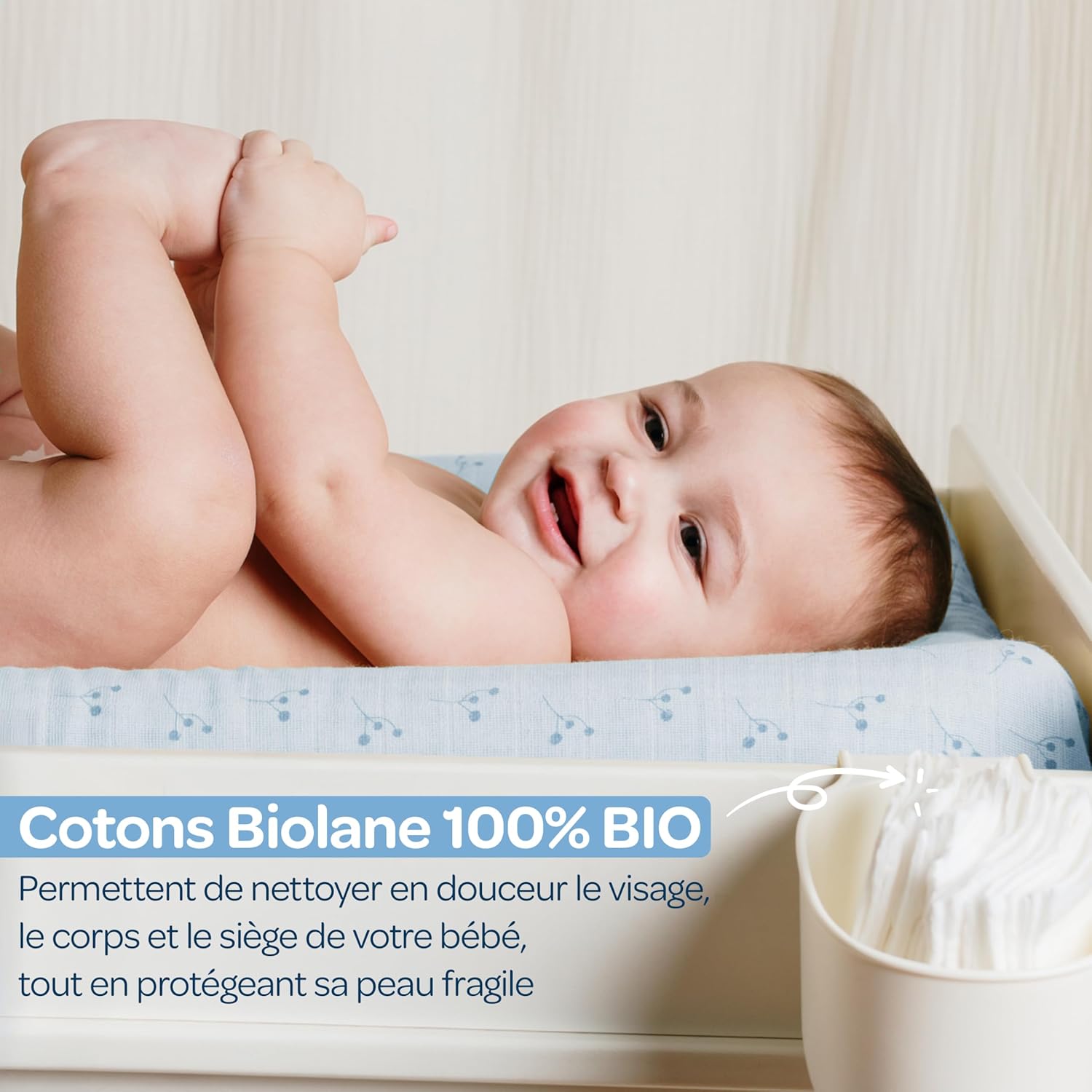 Biolane Set 12 Maxi-Quadrati Cotone Bio per Bambino - immagine 3
