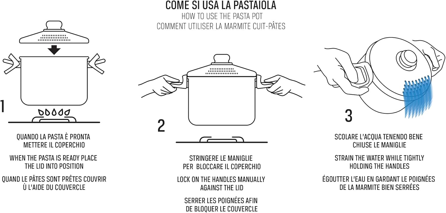 Moneta Etnea Cuocipasta 22cm con coperchio - immagine 5