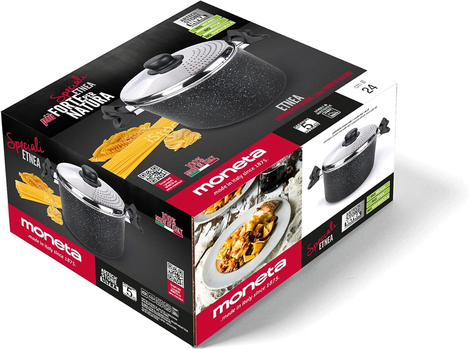 Moneta Etnea Cuocipasta 22cm con coperchio - immagine 6