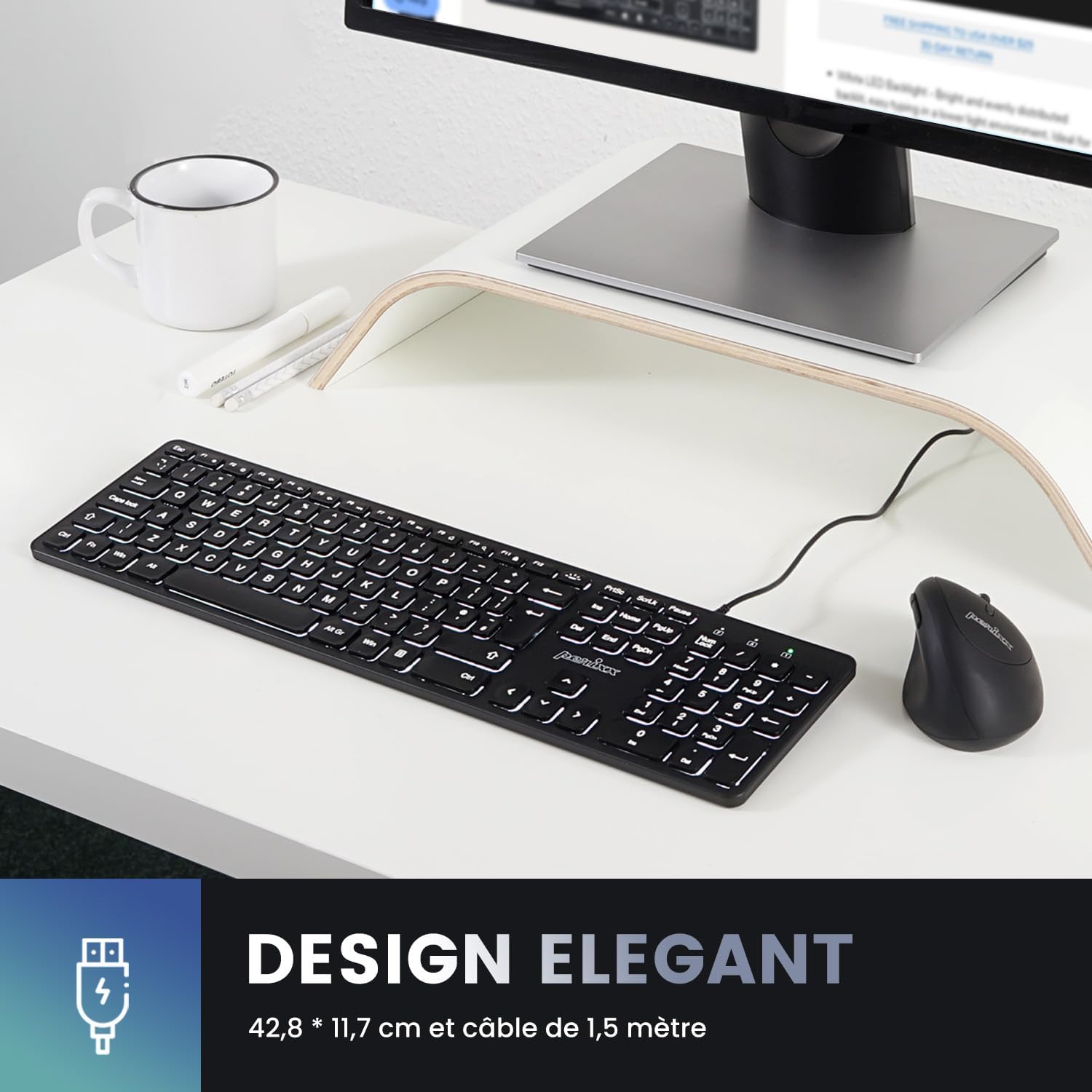 Perixx PERIBOARD-331 Tastiera Cablata USB Full Size - immagine 2