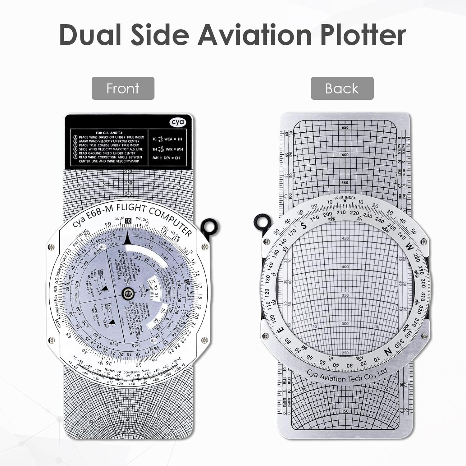 Regola Circolare Scorrevole E6B per Aviazione - immagine 2