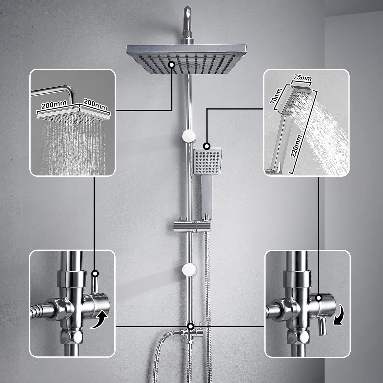 Joho Colonna Doccia Idromassaggio 20x20cm - immagine 2