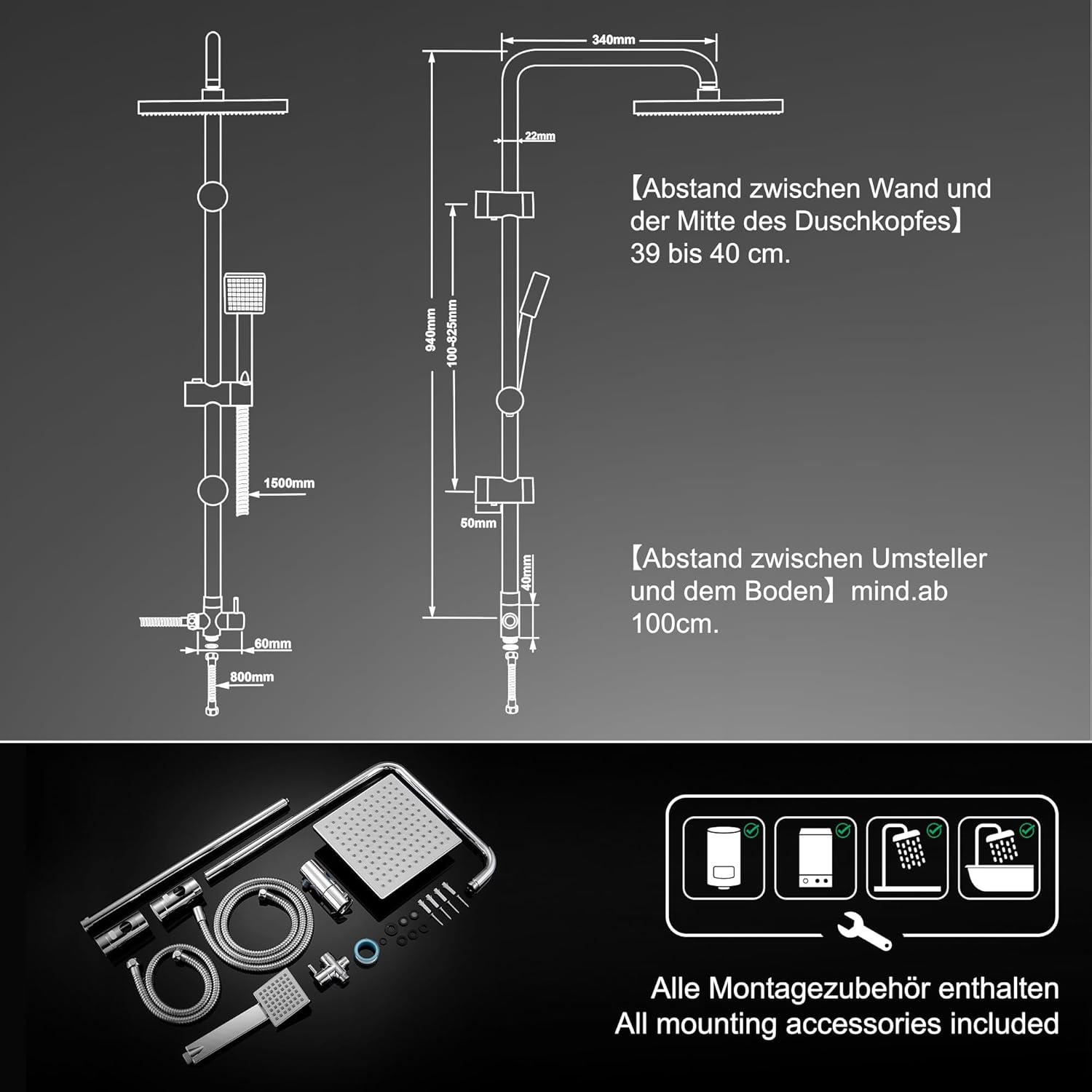 Joho Colonna Doccia Idromassaggio 20x20cm - immagine 6